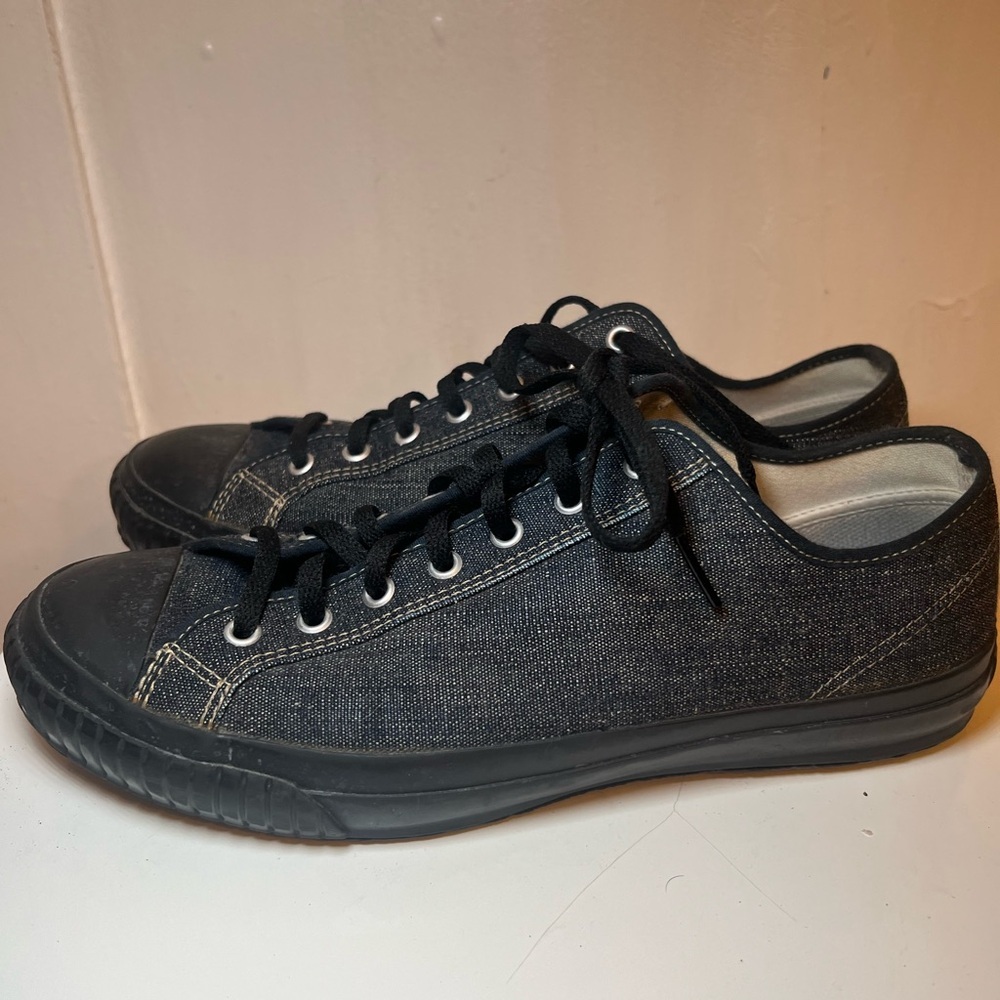 Men’s John Lofgren Champion Sneakers in JAPANESE INDIGO DENIM. SIZE 8.5.